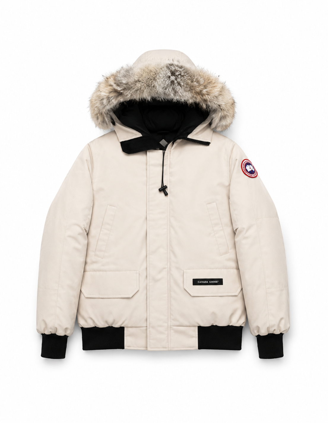 Jacke mit flauschigem Fellbesatz