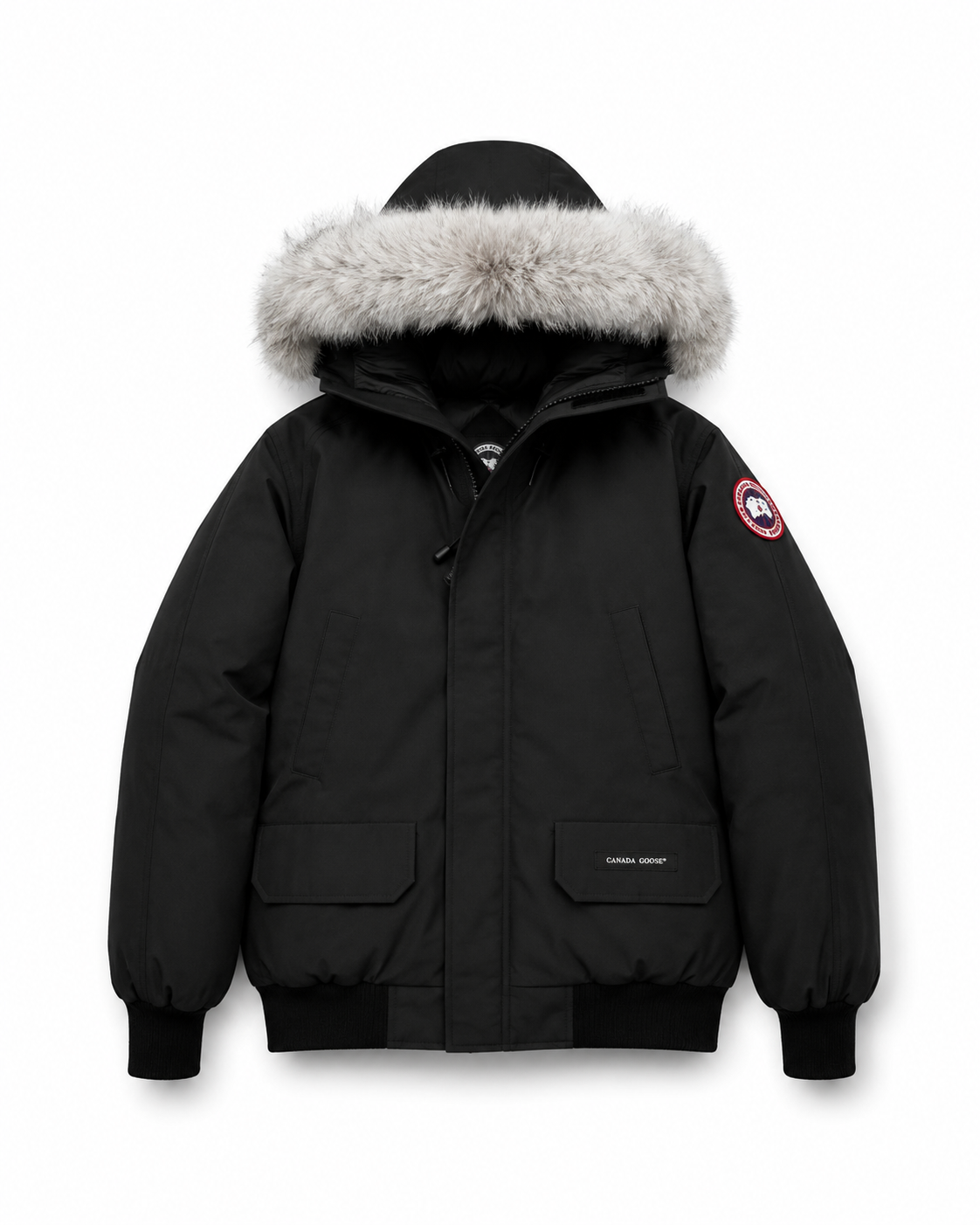 Jacke mit flauschigem Fellbesatz