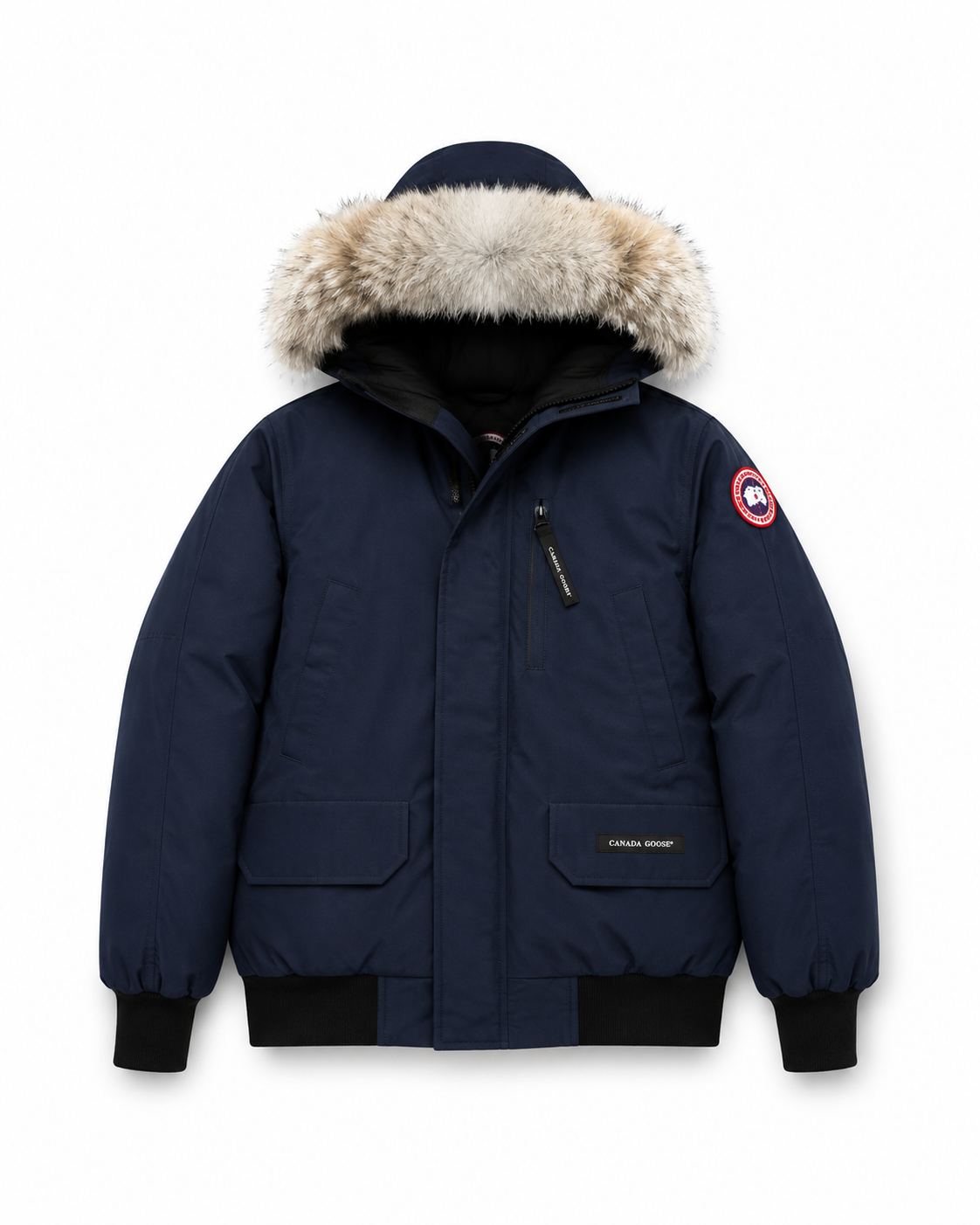 Jacke mit flauschigem Fellbesatz