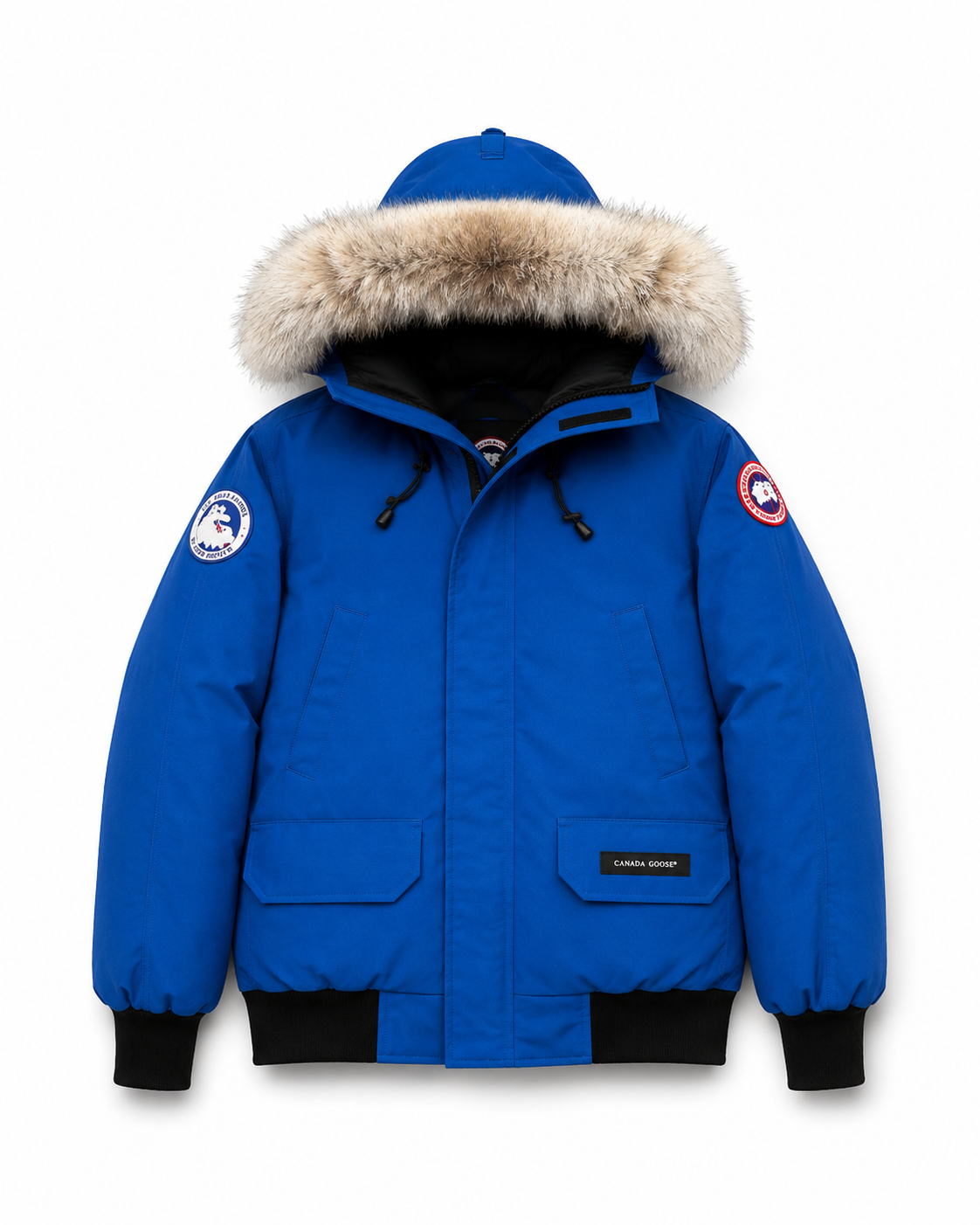 Jacke mit flauschigem Fellbesatz
